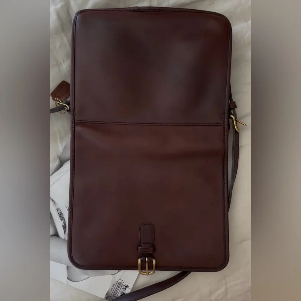 VINTAGE COACH MAHOGANY SADDLE POUCH BAG Style 9585
